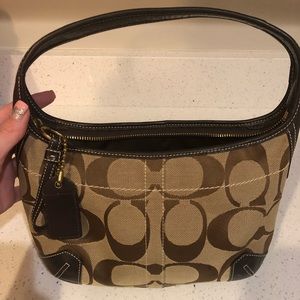 Brown Coach shoulder bag, barely used